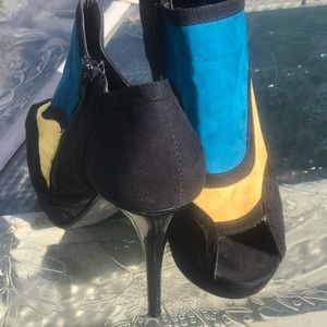 Color Block 3 inch heels with platform